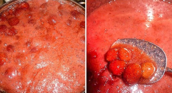 Клубничное пюре с целыми ягодами на зиму