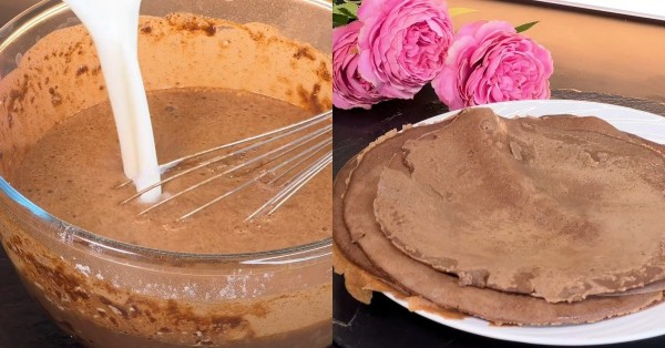 Десерт из шоколадных блинов и печенья «Орео»
