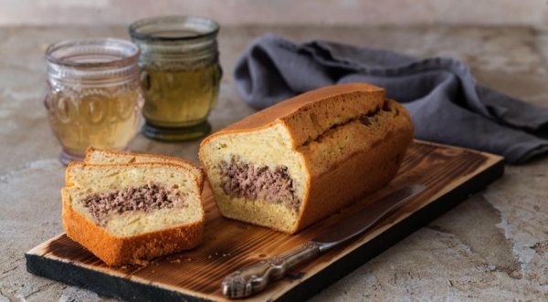 Пирог-кекс с говяжьей грудинкой, пошаговый рецепт с фото